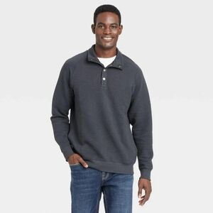 Men's Dark Gray Quarter-Zip Pullover